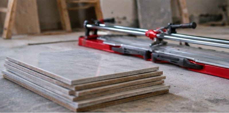 Rubi TX 1250 MAX 48 inch manual tile cutter with carry case and wheels
